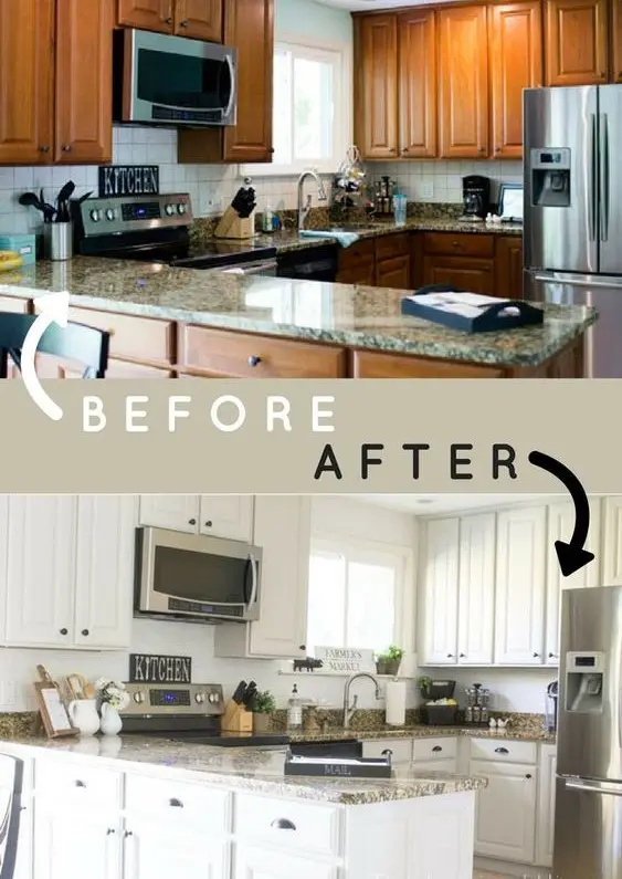 kitchen makeover before after