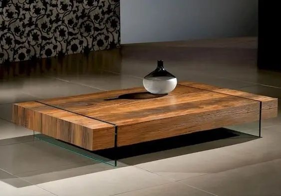 low wood coffee table