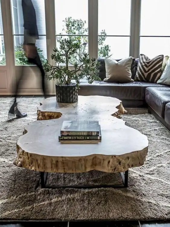 rustic wood coffee table