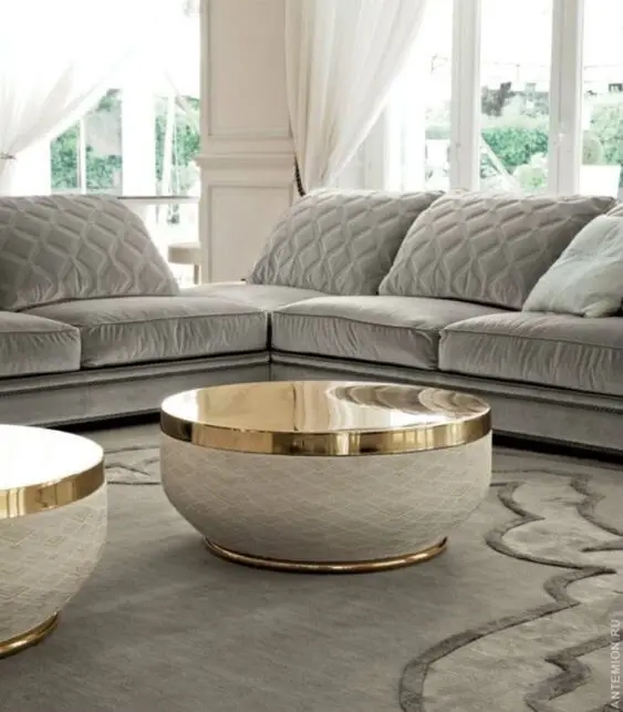 golden drum coffee table