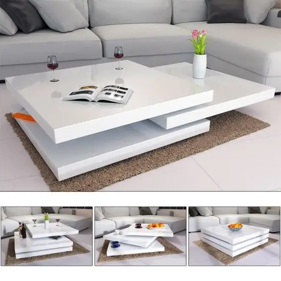 modern white coffee table