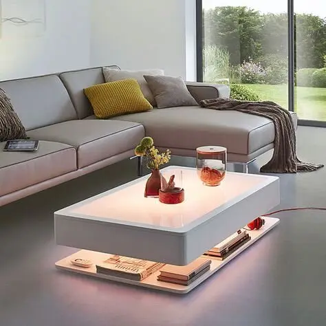 lighted coffee table