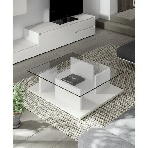 white glass coffee table