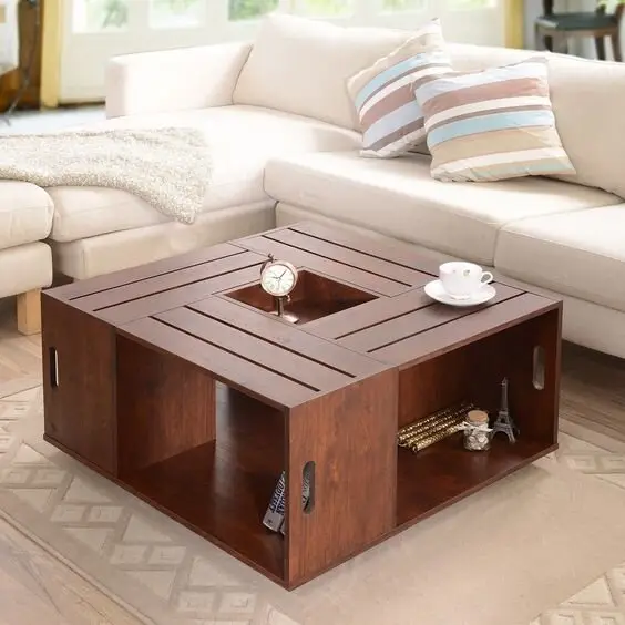 diy crate coffee table