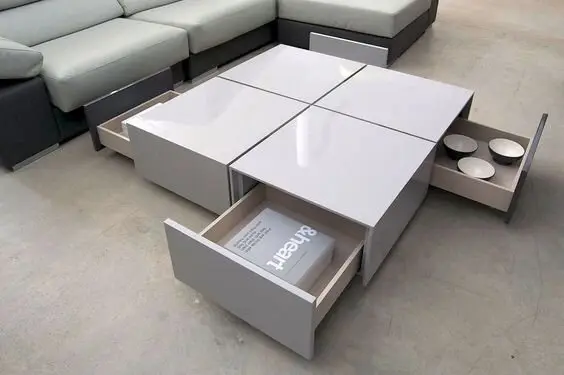 white coffee table