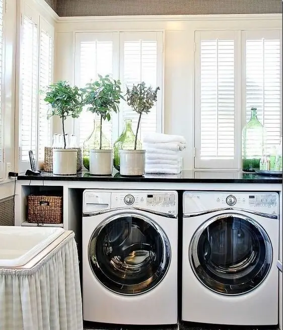 bright laundry room