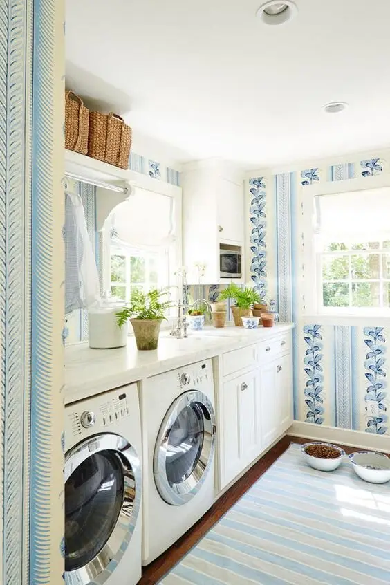bright laundry room