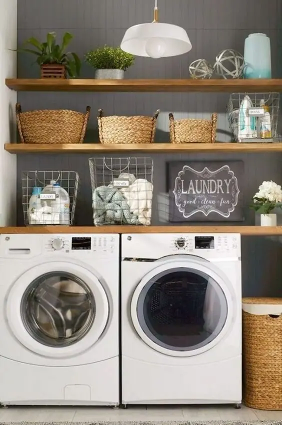 modern rustic laundry