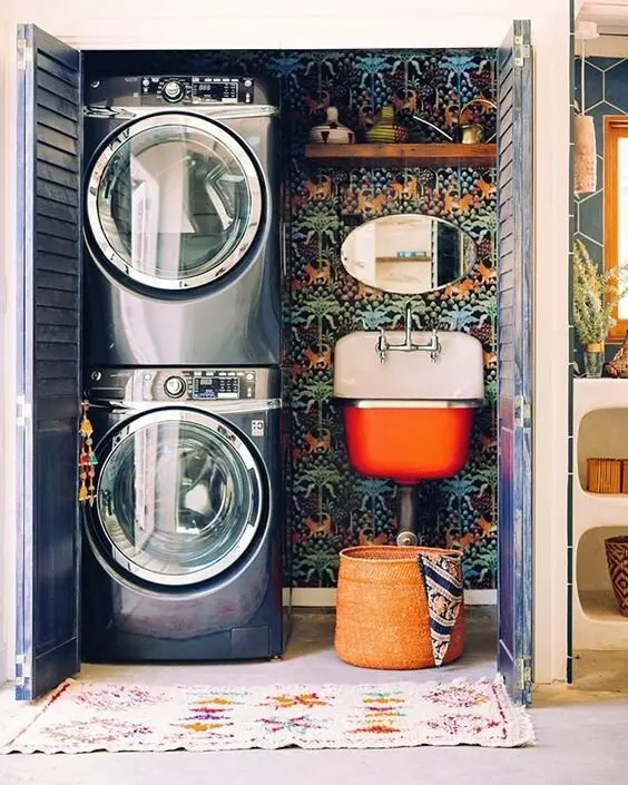 black and orange laundry