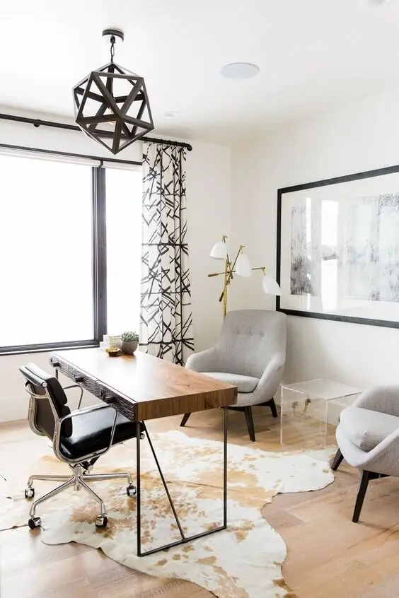 rustic modern home office