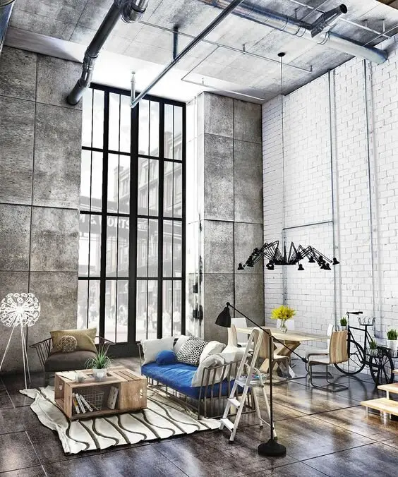 modern industrial living room