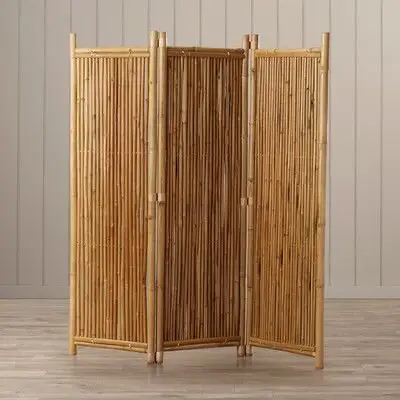 Bamboo Panels DIY room divider: This sleek bamboo room screens bring in exotic and cool look and spa-like vibes. Natural and