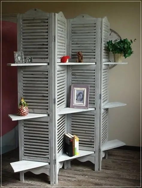 recycled window shutter divider