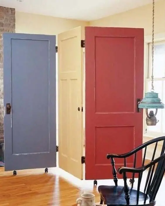 recycled door room divider