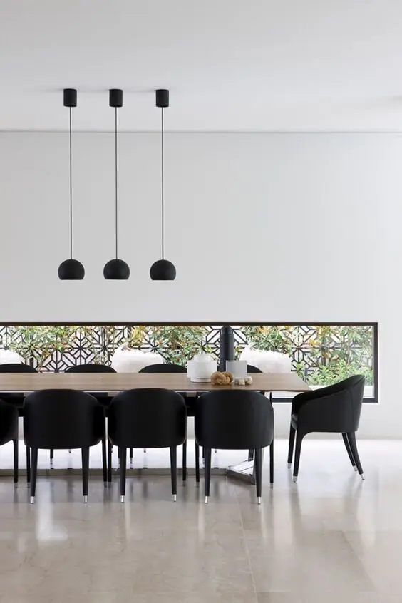 black minimalist pendant lights