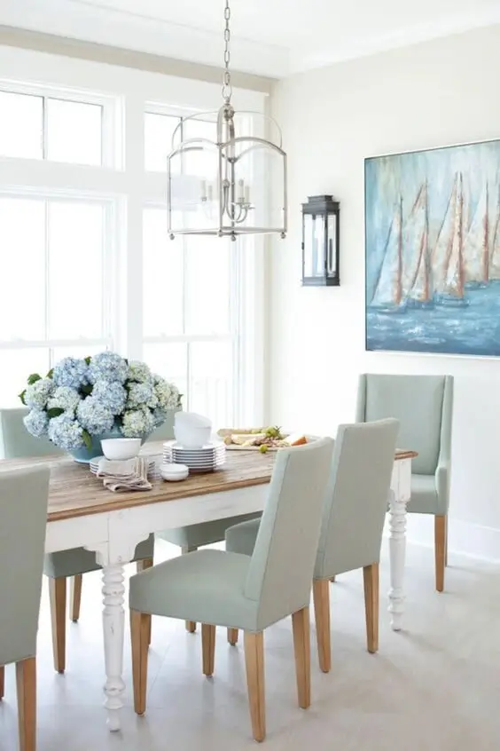 elegant coastal dining room