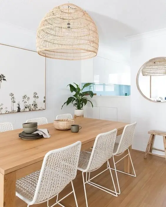 modern rustic dining room