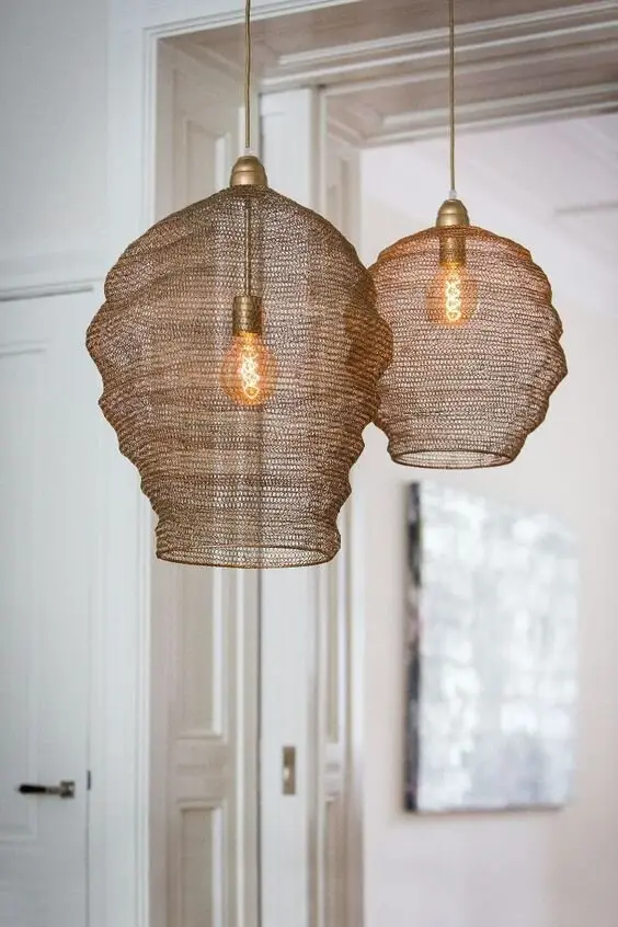 chainmail pendant lights