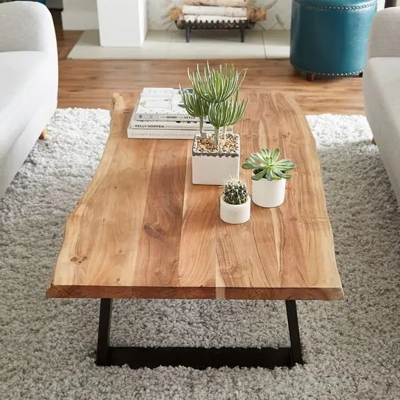 rustic wood coffee table