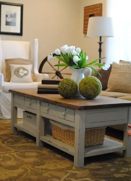 shabby chic farmhouse living room