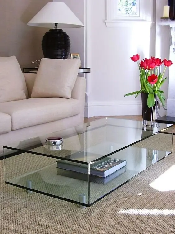 all glass coffee table