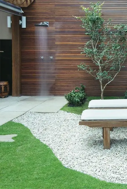 modern minimalist outdoor shower