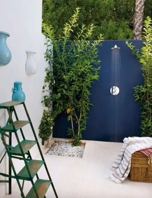modern beach outdoor shower