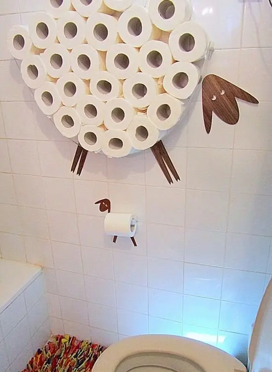 sheep toilet paper holder