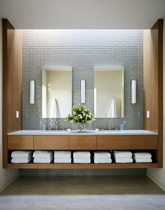 elegant bathroom counter