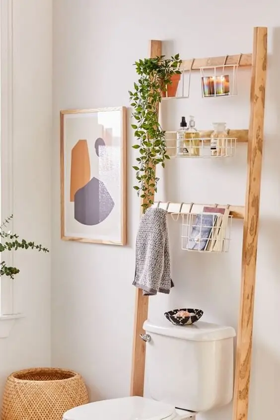 diy towel ladder