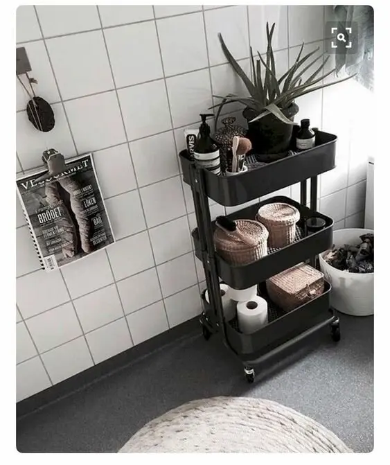 wheeled bathroom caddy