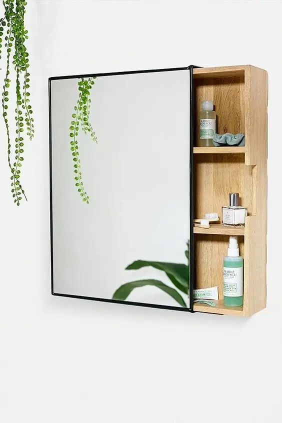 bathroom mirror storage