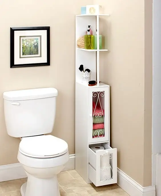 slim bathroom cabinet