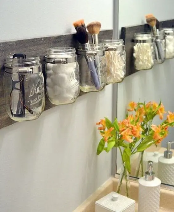 mason jar organisers holders