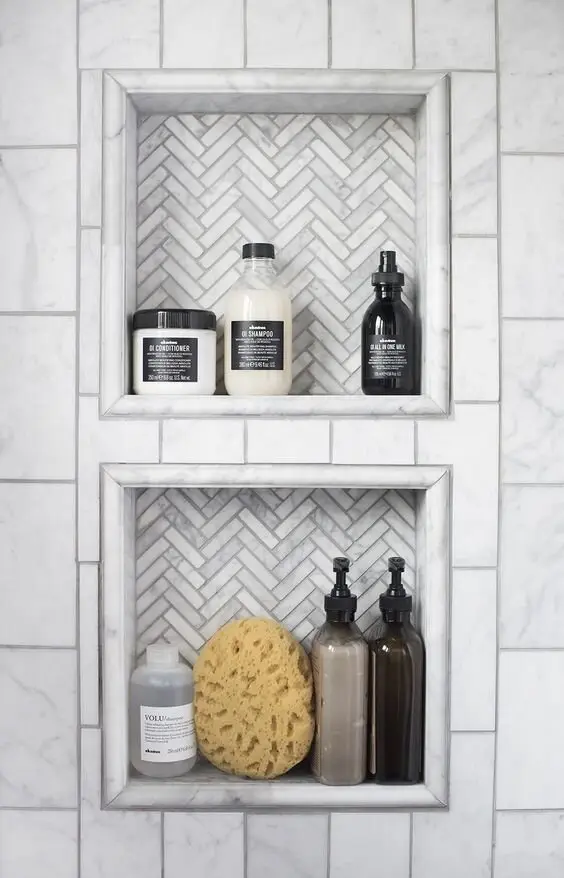 recessed wall shelf