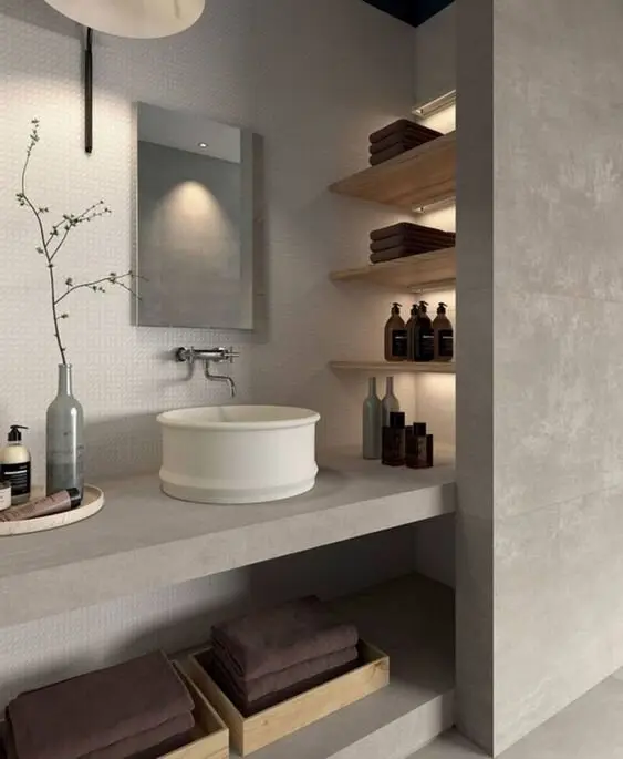 modern bathroom counter
