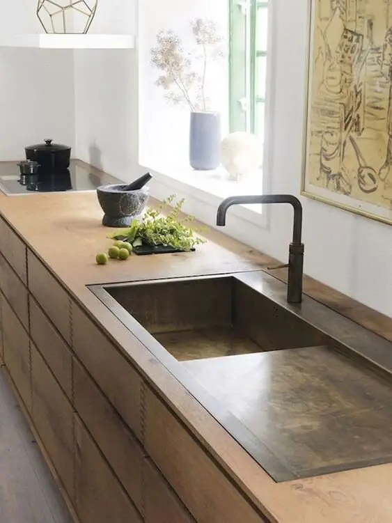rustic kitchen sink