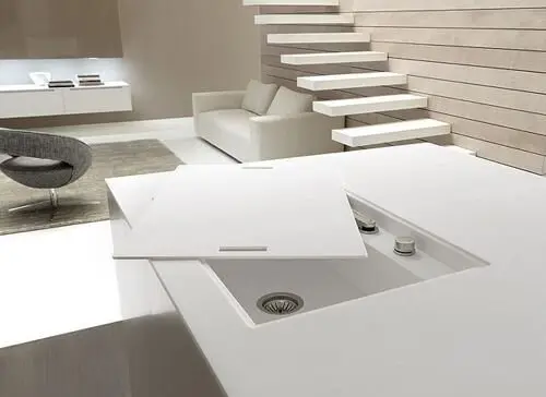 kitchen sink with cover