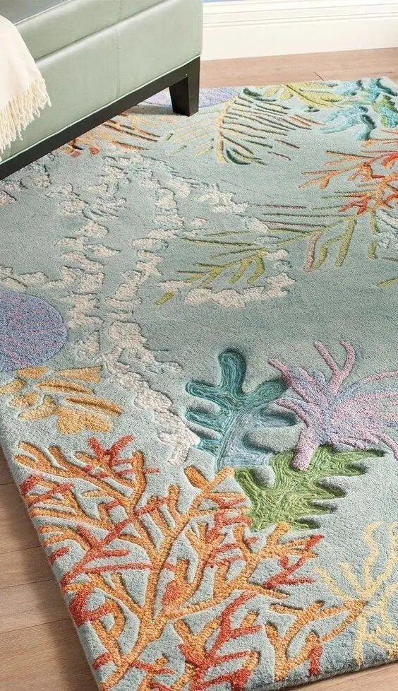 coral reef rug
