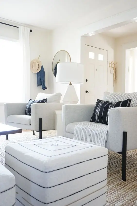 modern minimalist coastal living room