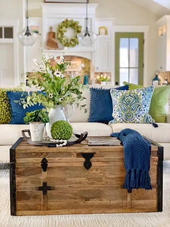 wooden chest coffee table