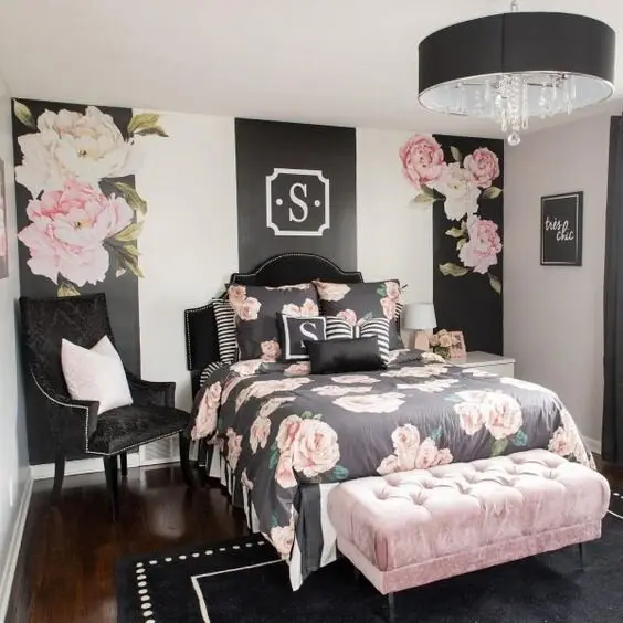 chic girls bedroom