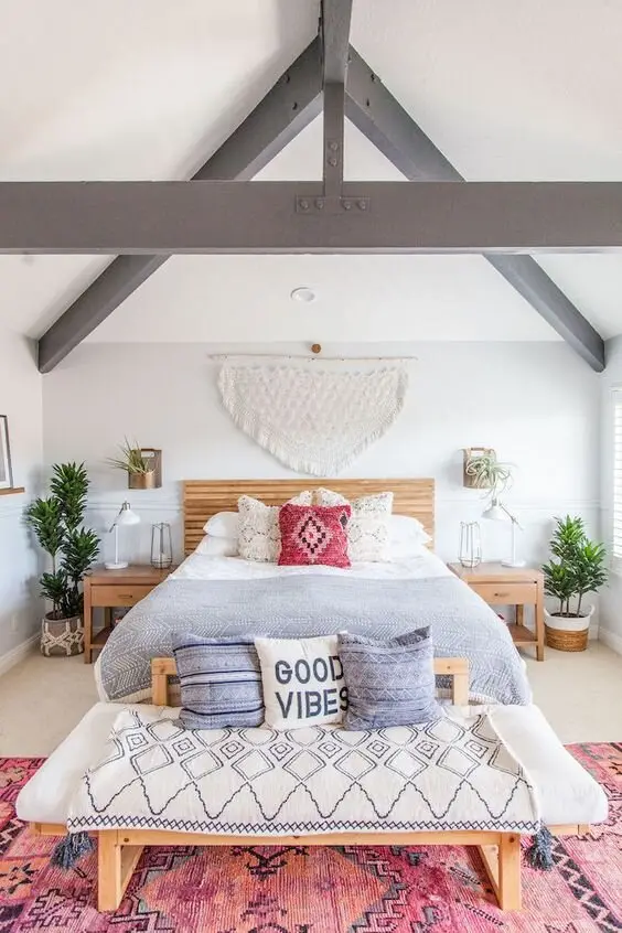 modern bohemian bedroom