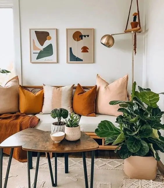 mid century modern boho