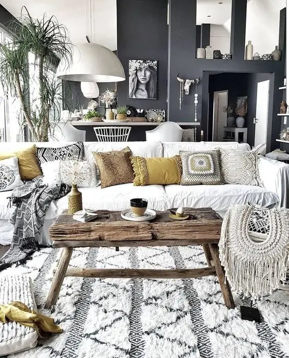 modern bohemian interior design