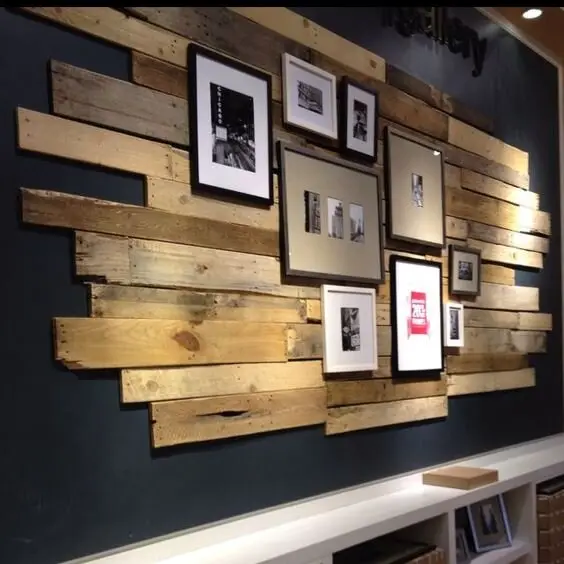 recycled wood wall accent