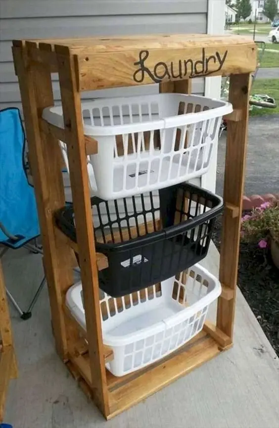 diy laundry crate organiser