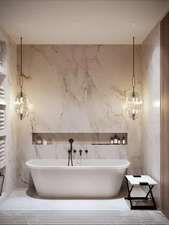 luxurious marble bathroom