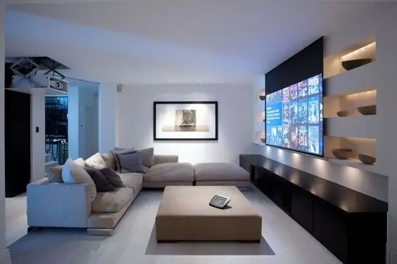 modern media room
