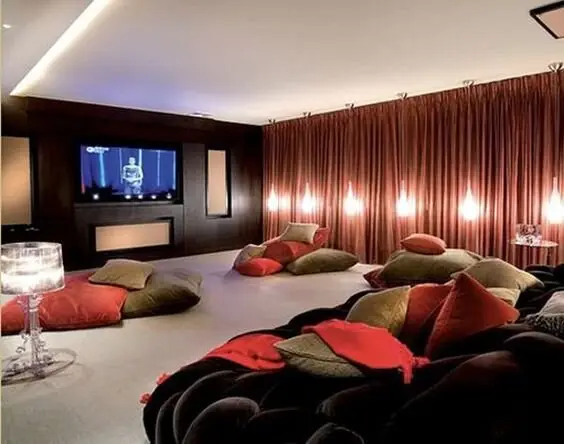 modern media room